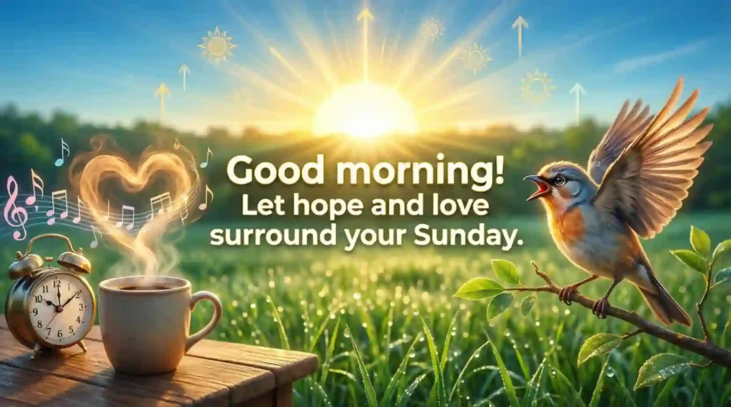 positive good morning sunday blessings​ image