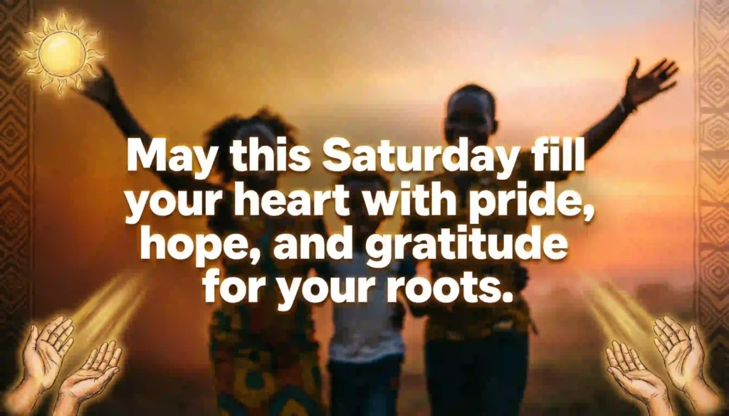 african american saturday morning blessings image