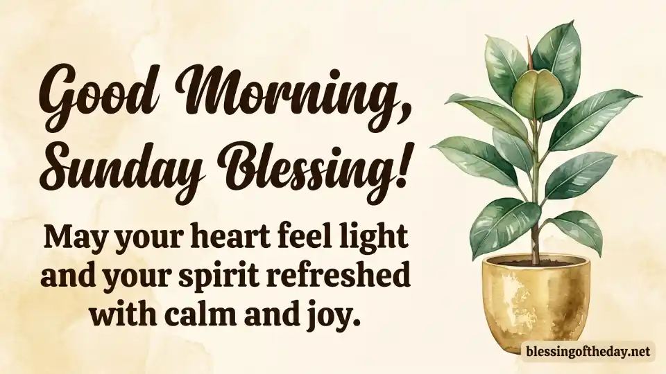 sunday good morning blessing image