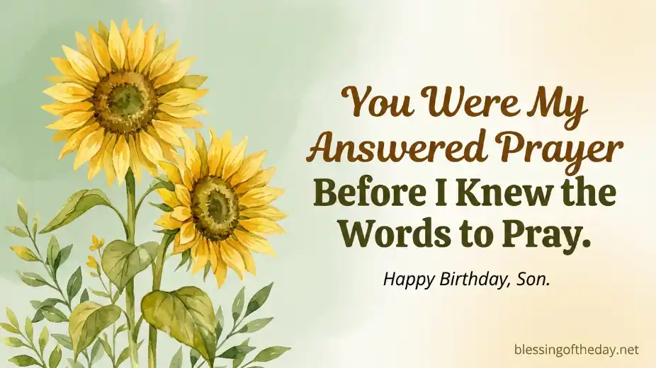 blessing birthday for son from mother image