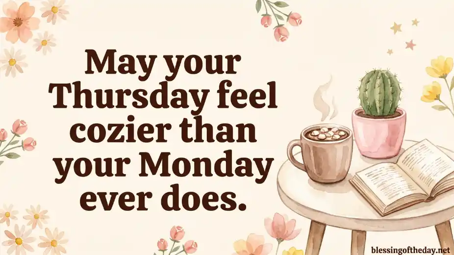 cute thursday evening blessings image