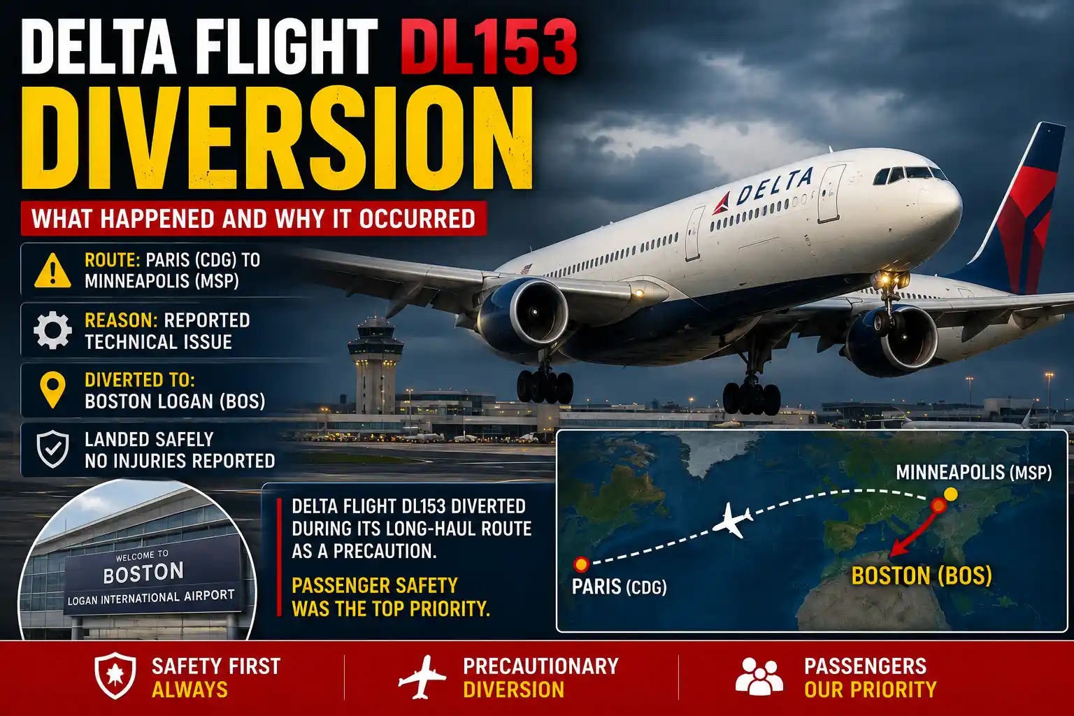 delta flight dl153 diversion image