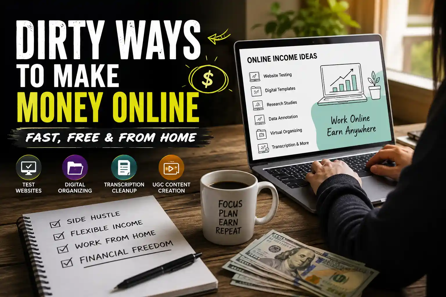 dirty ways to make money online image