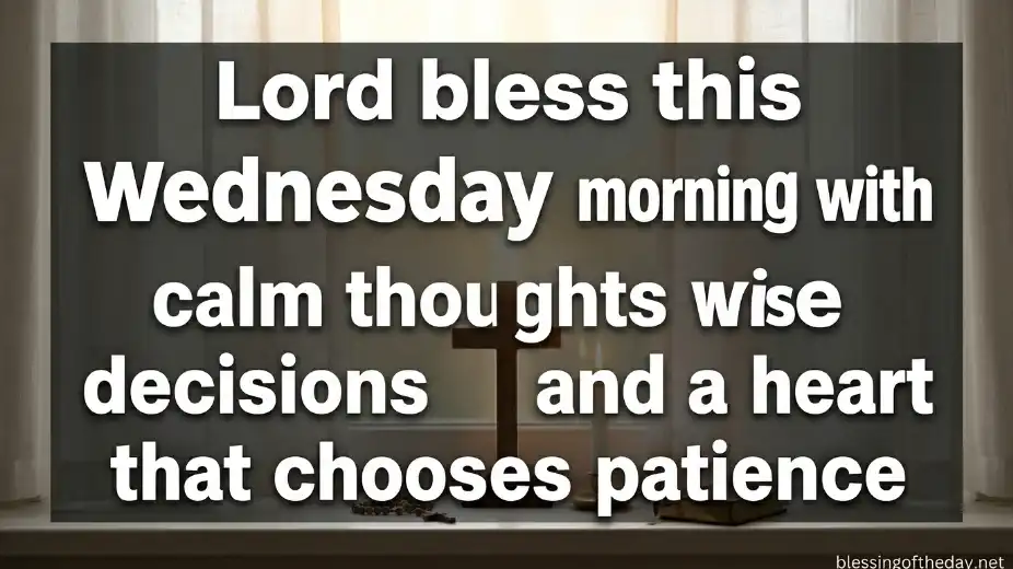good morning wednesday blessings and prayers image