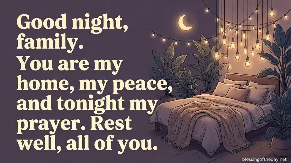 good night blessing for family image
