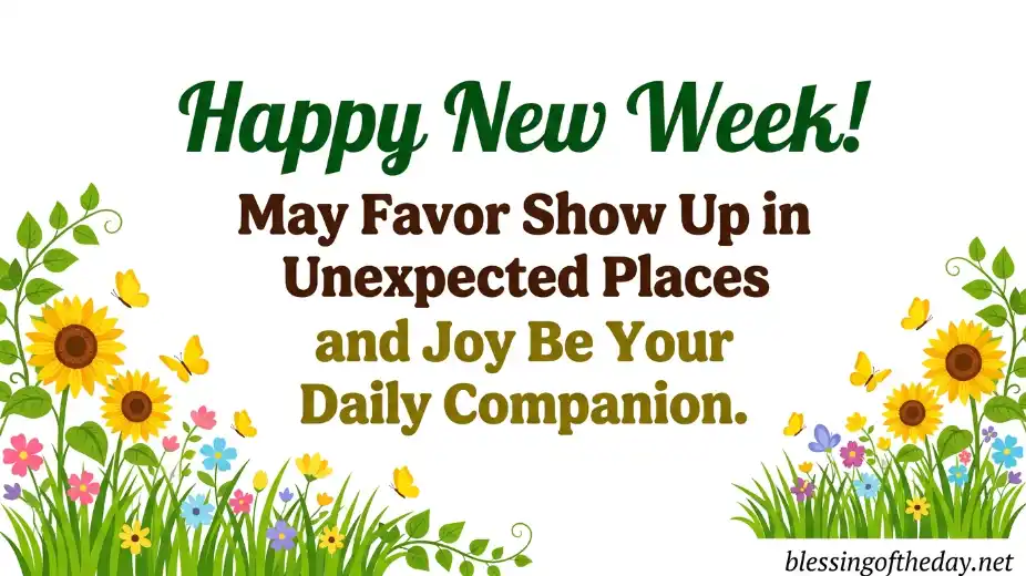 happy new week blessings and wishes image