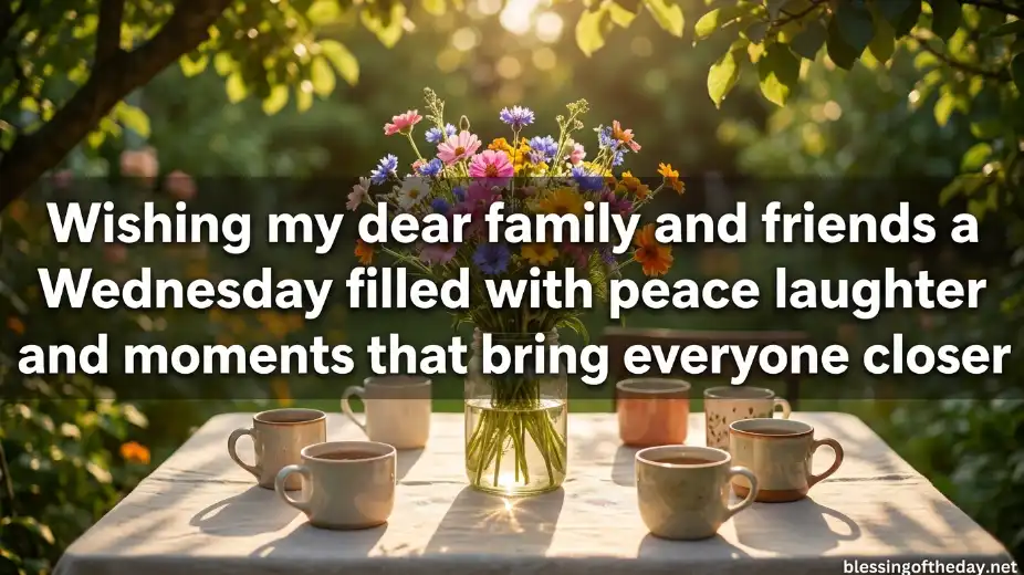 happy wednesday blessings for family and friends image