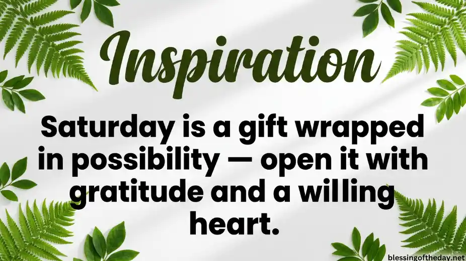 inspiration saturday blessings image