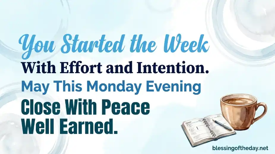 monday evening blessings image