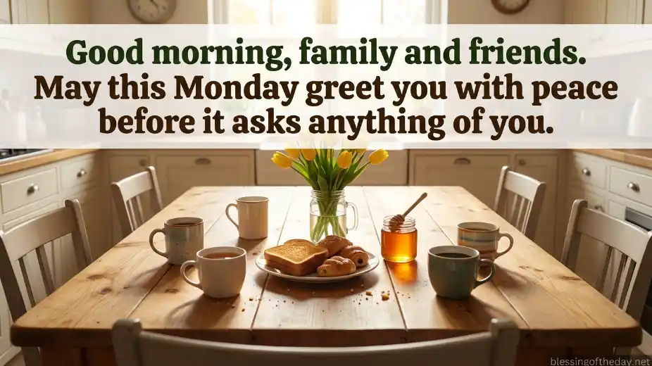 monday morning blessings for family and friends image
