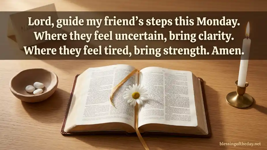 monday morning prayers and blessings for family and friends image