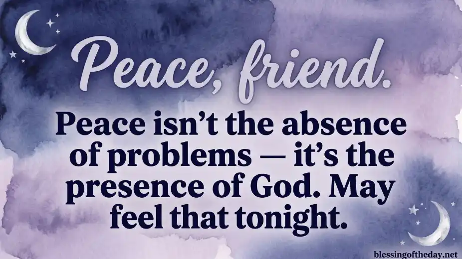 peaceful good night god bless image