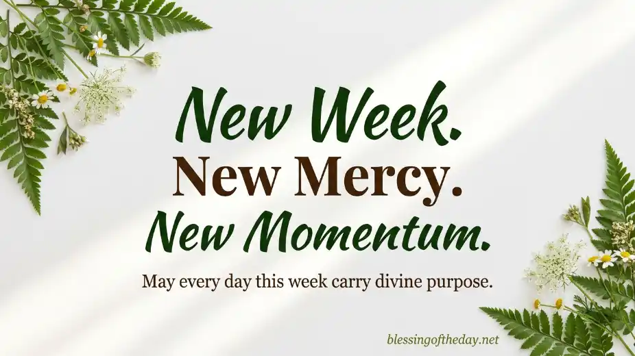 short new week blessings image