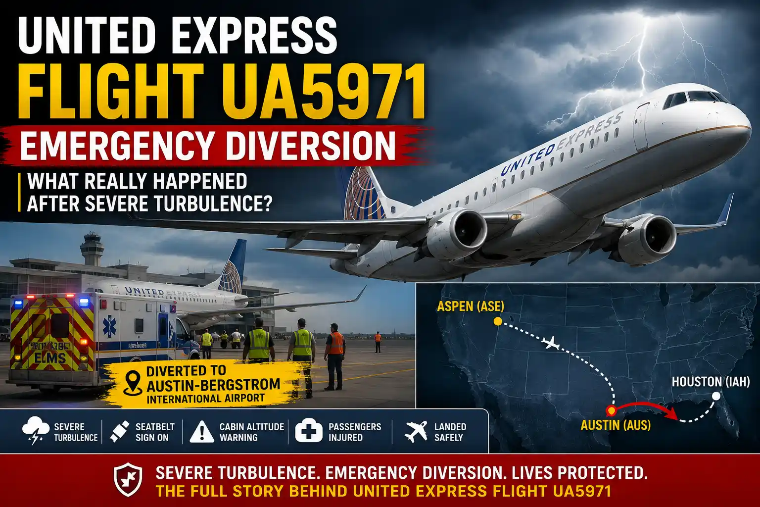 united express flight ua5971 emergency diversion image