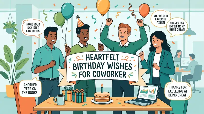 Heartfelt Birthday Wishes for Coworker Image