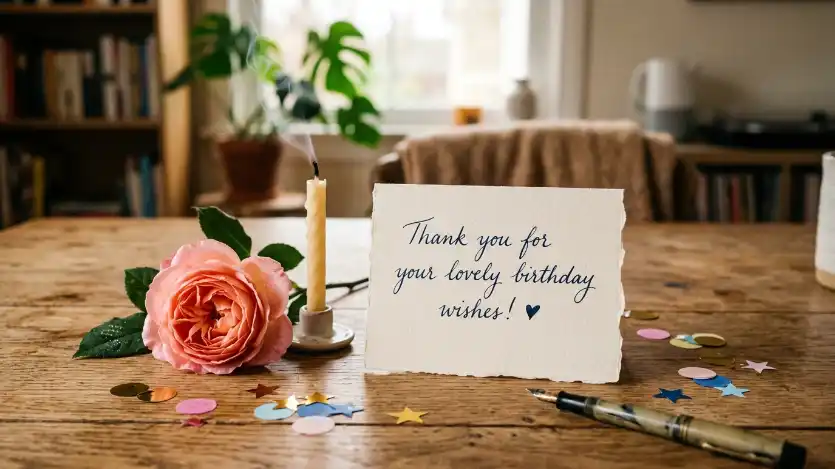 Heartfelt Thank You for Birthday Wishes image