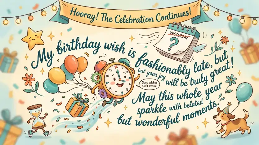 Inspirational Belated Birthday Wishes Image