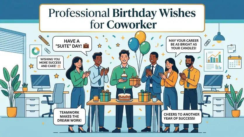 Professional Birthday Wishes for Coworker Image