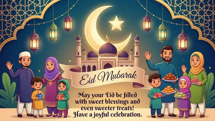Short Eid Mubarak Wishes Image