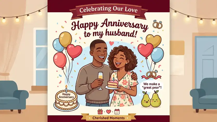 Wedding Anniversary Wishes for Husband Image